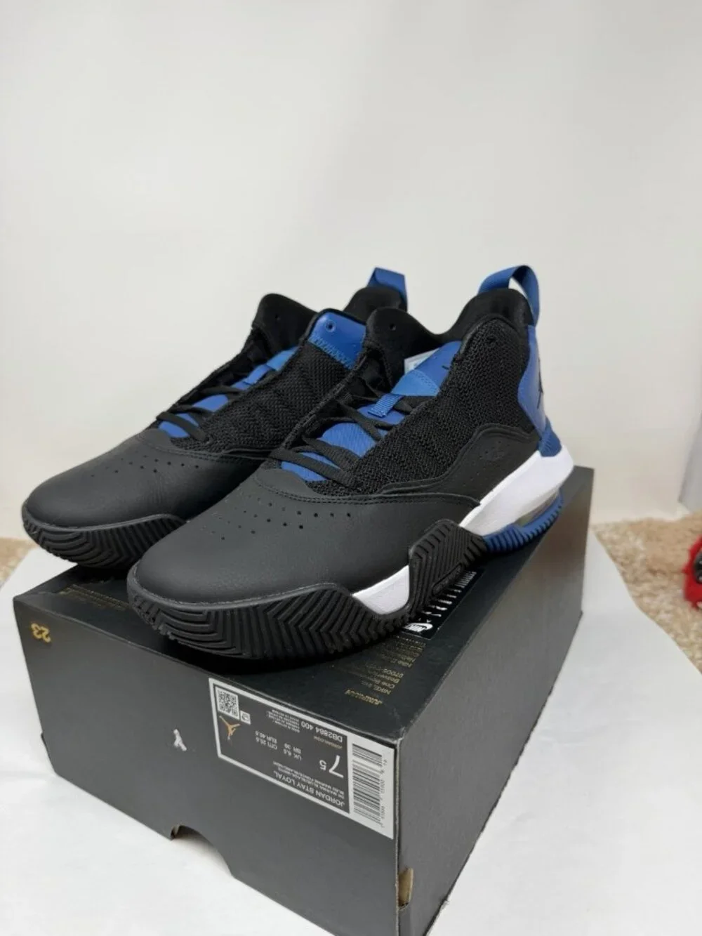 Jordan Stay Loyal DK Marina Blue/Black Marine Sneakers Mens Size 7.5 DB2884 400